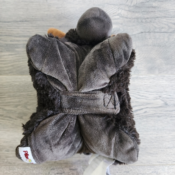 Pillow Pet Pee-Wees Brown Moose Plush Toy Stuffed Animal Hook & Loop Closure EUC - Picture 8 of 10